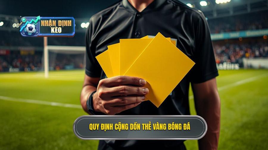 1. Quy định cộng dồn thẻ vàng bóng đá