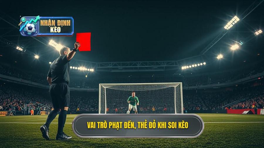3. Vai trò phạt đền, thẻ đỏ khi soi kèo